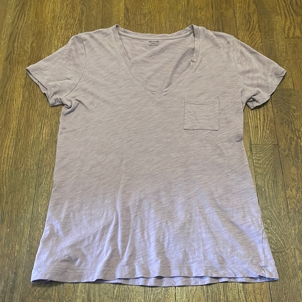 Madewell Lavender V-Neck Tee